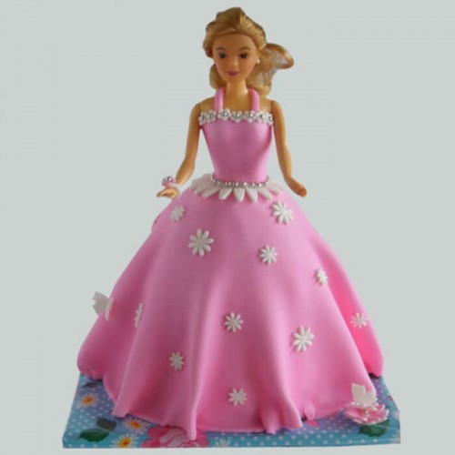 Just Wow Barbie Fondant Cake Delivery in Noida