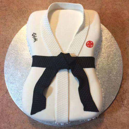 Karate Black Belt Fondant Cake Delivery in Noida