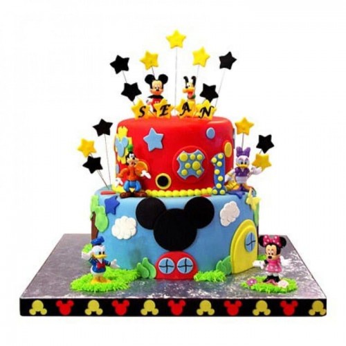 Mickey Mouse Clubhouse Fondant Cake Delivery in Noida