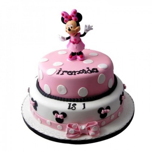 Minnie Mouse Birthday Fondant Cake Delivery in Noida