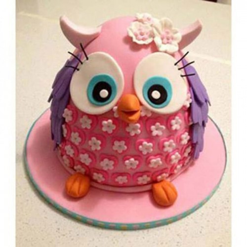 Pinki The Owl Fondant Cake Delivery in Noida