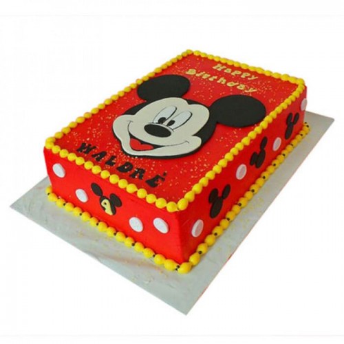 Red Mickey Mouse Fondant Cake Delivery in Noida