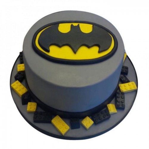 Round Batman Fondant Cake Delivery in Noida