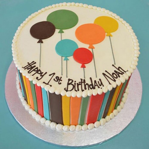 Shades Of Balloons Cake Delivery in Noida