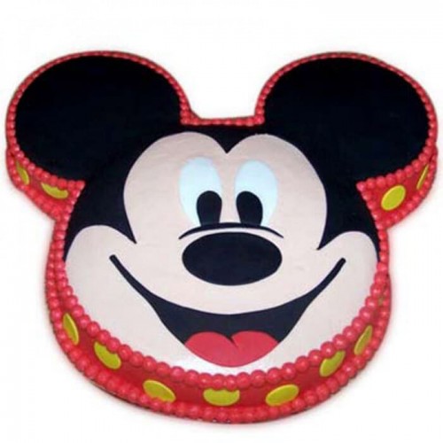 Soft Mickey Face Fondant Cake Delivery in Noida