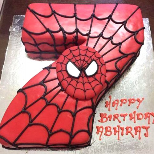 7th Birthday Spiderman Fondant Cake Delivery in Noida
