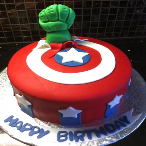 Avengers Customized Fondant Cake Delivery in Noida