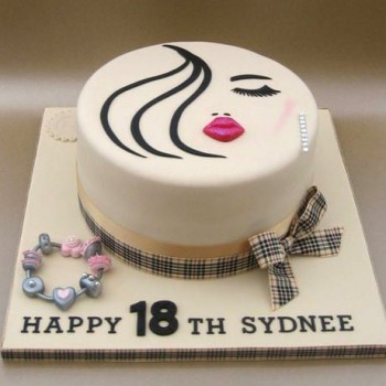 Lips & Lashes Themed 18th Birthday Cake Lips & Lashes Themed 18th Birthday Cake