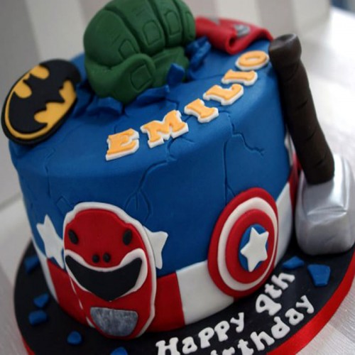 Marvel Avengers Theme Fondant Cake Delivery in Noida