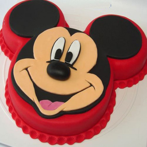 Mickey Mouse Face Cool Fondant Cake Delivery in Noida