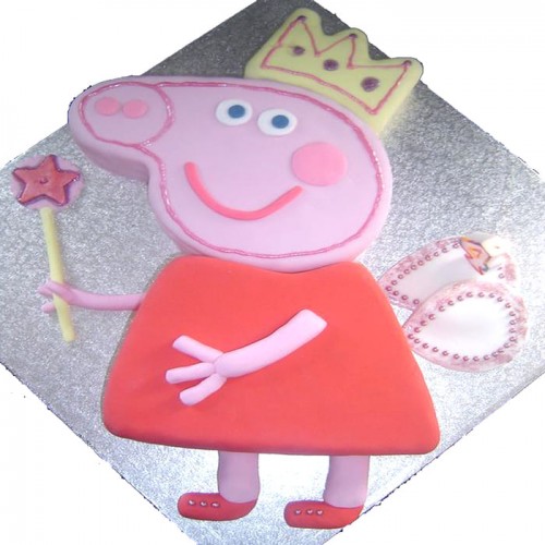 Peppa Pig 3D Customized Fondant Cake Delivery in Noida