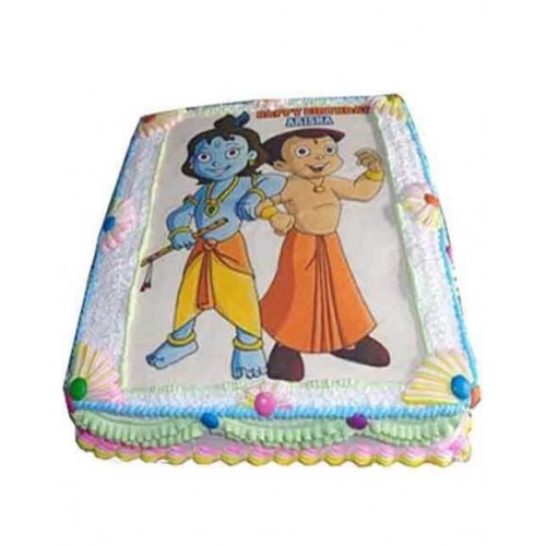 Chhota Bheem & Krishna Photo Cake Delivery in Noida