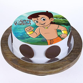 Chhota Bheem Pineapple Photo Cake