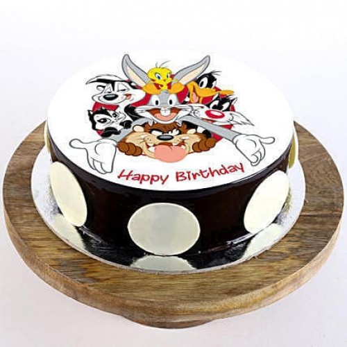 Looney Tunes Chocolate Photo Cake Delivery in Noida