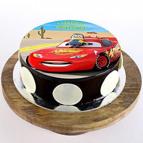 McQueen Chocolate Photo Cake Delivery in Noida