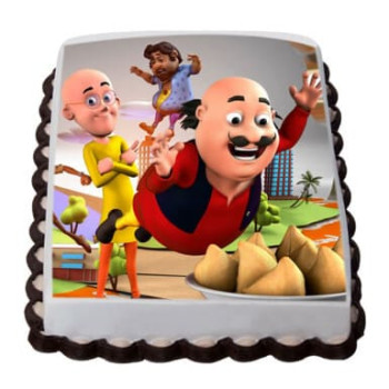 Motu Patlu Cartoon Photo Cake