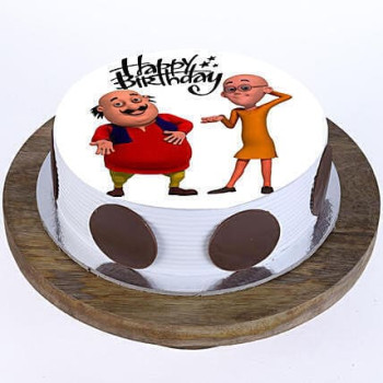 Motu Patlu Pineapple Cake Motu Patlu Pineapple Cake