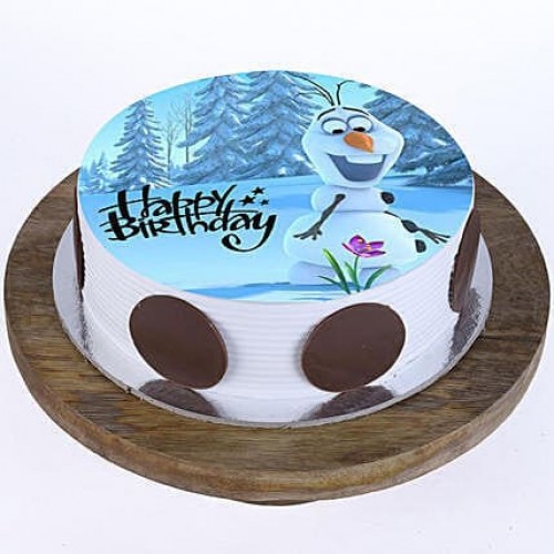 Olaf The Snowman Pineapple Cake Delivery in Noida