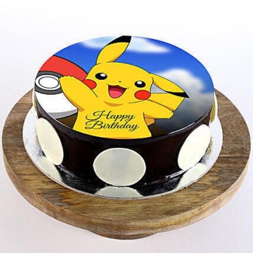 Pikachu Chocolate Photo Cake Delivery in Noida