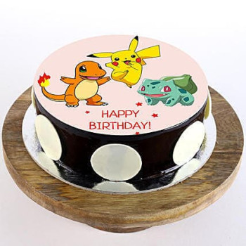 Pokemon Chocolate Photo Cake