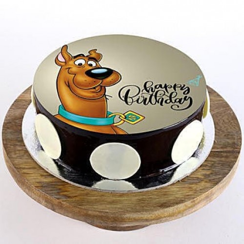 Scooby Doo Chocolate Photo Cake Delivery in Noida