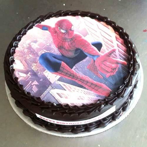 Spiderman Chocolate Photo Cake Delivery in Noida