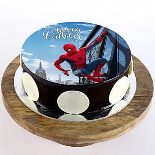 The Spiderman Chocolate Photo Cake Delivery in Noida