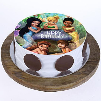 Tinkerbell Fairies Pineapple Photo Cake