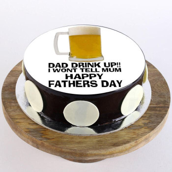 Dad Loves Beer Chocolate Photo Cake Dad Loves Beer Chocolate Photo Cake
