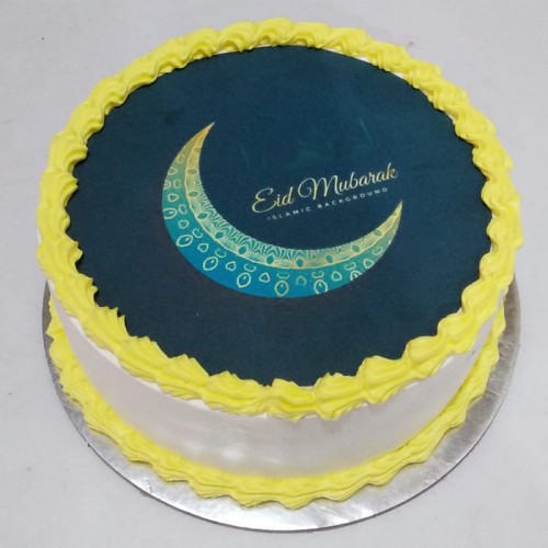 Eid Mubarak Chocolate Photo Cake Delivery in Noida