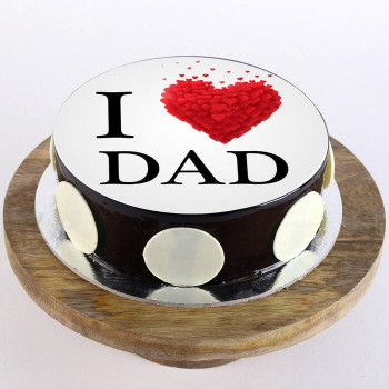 I Love Dad Chocolate Photo Cake I Love Dad Chocolate Photo Cake