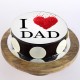 I Love Dad Chocolate Photo Cake Delivery in Noida