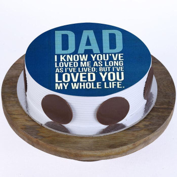 Loving Dad Pineapple Photo Cake Loving Dad Pineapple Photo Cake