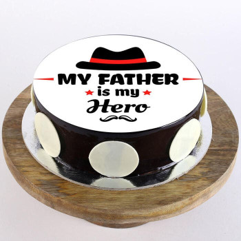 My Dad My Hero Chocolate Photo Cake My Dad My Hero Chocolate Photo Cake