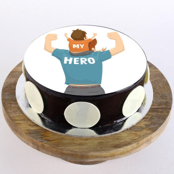 My Hero Chocolate Photo Cake My Hero Chocolate Photo Cake