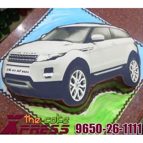 Range Rover Car Shape Photo Cake Delivery in Noida