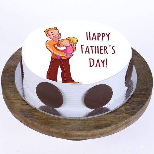 Special Fathers Day Pineapple Photo Cake Delivery in Noida