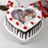 Black Forest Heart Shaped Photo Cake