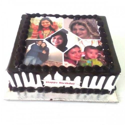 Black Forest Photo Cake Square Delivery in Noida
