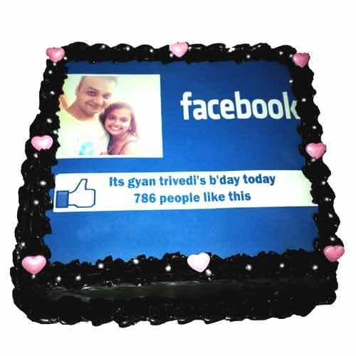 Facebook Like Photo Cake Delivery in Noida