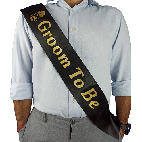 Groom To Be Golden Sash Delivery in Noida