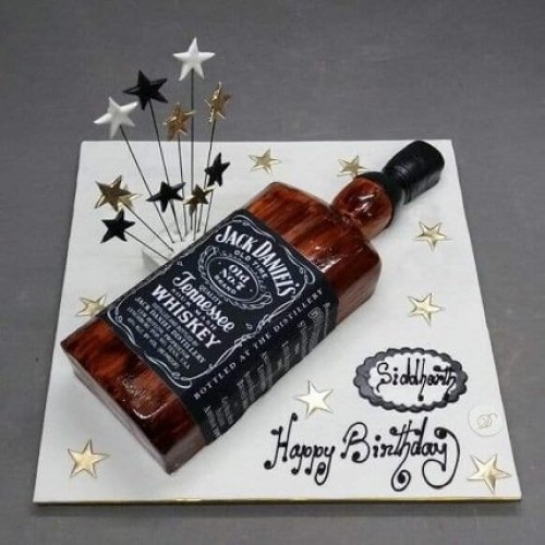Cake Jack Daniels Whiskey Bottle Cream Cake in Noida
