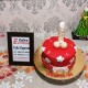 Red Fondant Penis Theme Cake Delivery in Noida