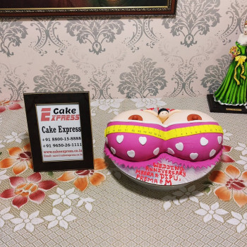 Guy in Boobs Fondant Cake