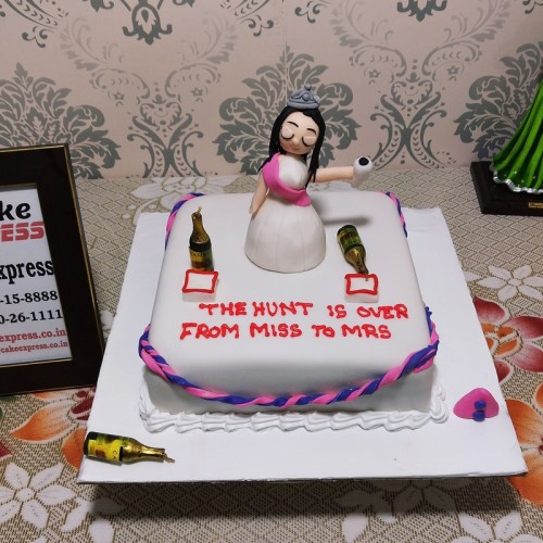From Miss To Mrs Bridal Cake Delivery in Noida