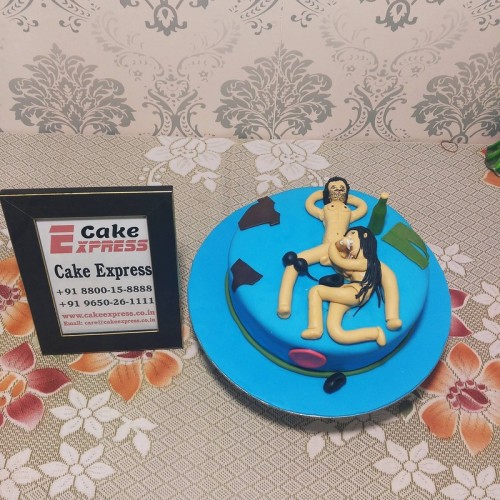 Nasty Boy and Girl Fondant Cake in Noida