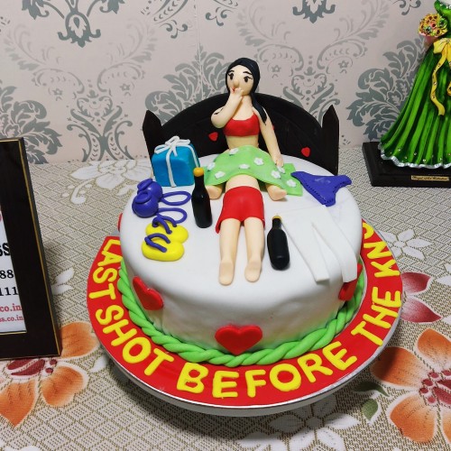 Naughty Bachelorette Fondant Cake Delivery in Noida