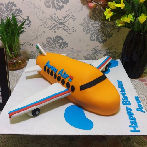 Airplane Designer Fondant Cake Delivery in Noida