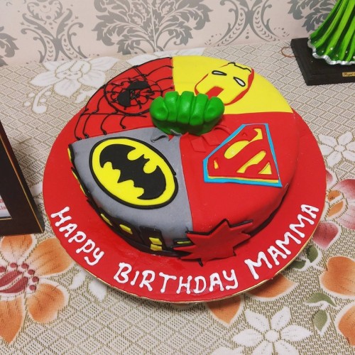 Energetic Avengers Fondant Cake Delivery in Noida