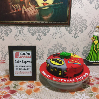 Energetic Avengers Fondant Cake